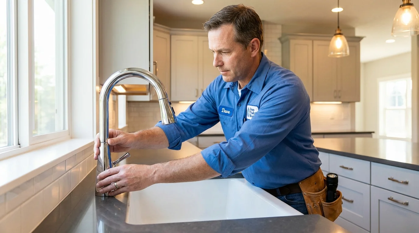 Kitchen faucet installation by Johns Plumbing LLC in Angel Fire